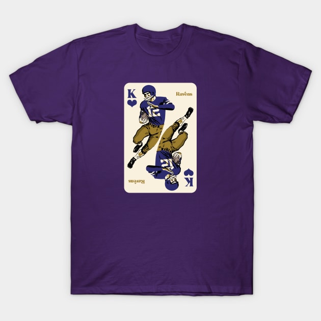 Baltimore Ravens King of Hearts T-Shirt by Rad Love